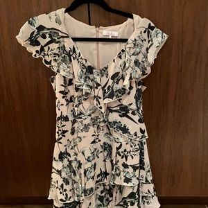 Parker pink patterned A line dress size 4